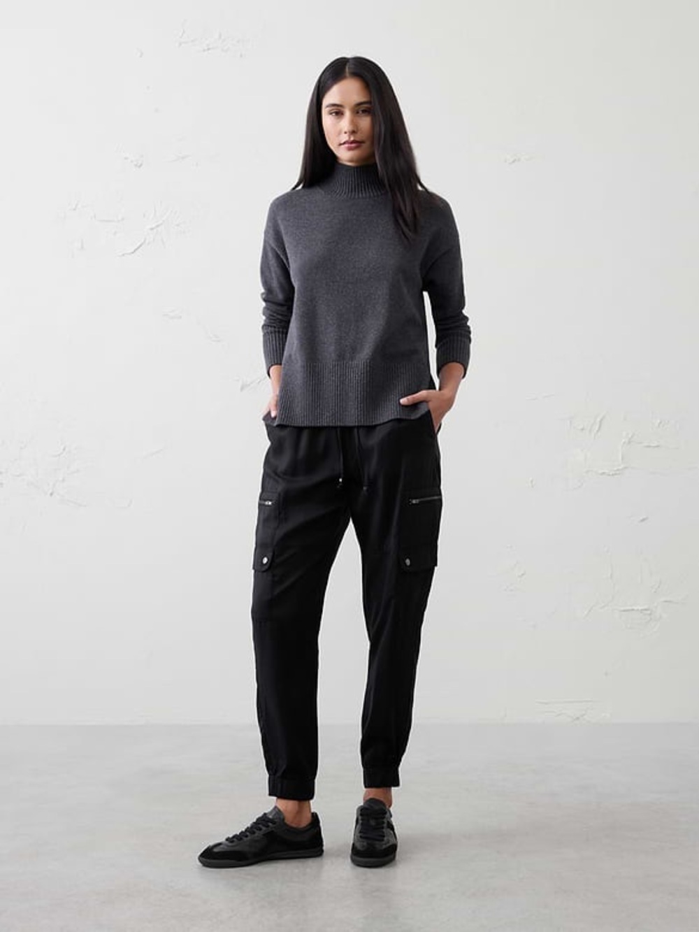 Banana Republic Black Cargo Jogger Pants